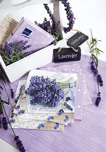 Lot De 20 Serviettes De Table Grand Champ De Lavande