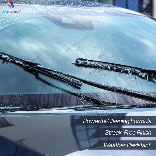 Image of CAR SAAZ Windshield Washer Fluid Concentrate (1L) | Ultimate Visibility & Protection | Works As All-Season Windscreen Washer, Glass Cleaner | Removes Dirt, Grime & Bugs | Car Windshield Cleaner