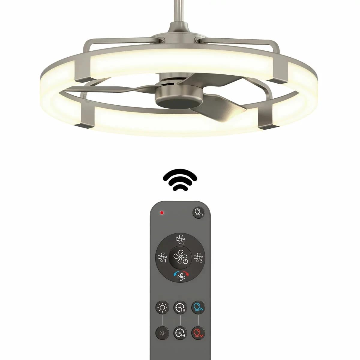 SOKIDS LED Ceiling Fan with Light and Remote 28", Modern Fandelier, Reversible Motor