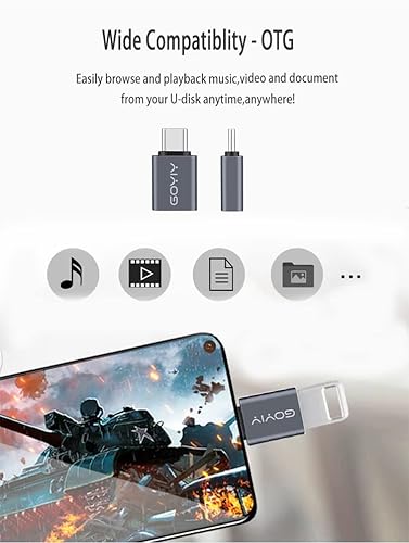 Miniatura 10 de [Adaptador USB C a USB de 10 Gbps, adaptador USB C macho a USB hembra, USB3.2 Gen 2, paquete de 3, compatible con dispositivos tipo C o Thunderbolt