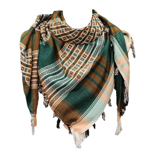 Cotton Shemagh Tactical Military Scarf Palestine Scarf Keffiyeh Head Neck Wrap gifts for Men & Women + Paper Bag