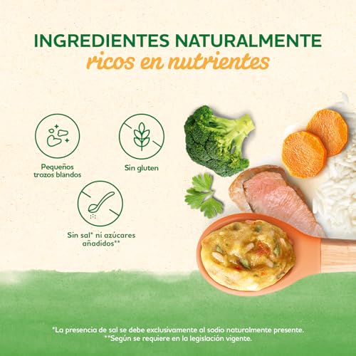 Miniatura 5 de Blédina Tarritos de Crema de Verduras, Arroz y Ternera para Bebé. Tarritos Blédina Sin Sal Ni Azúcares Añadidos y Sin Gluten. Desde los 8 Meses, Pack 6x200g