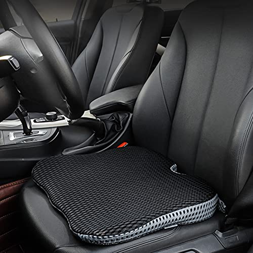 Fesatccoz Cojín de espuma viscoelástica para asiento de coche, para silla de oficina, transpirable, alivia el dolor de espalda, mejora la postura