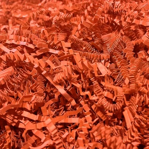 Image of 10 LB Orange Crinkle Cut Paper Shred Filler Great for Gift Wrapping, Orange Basket Fillers, Birthday, Gift Wrapping, Anniversary, Halloween Thanksgiving Christmas Party Decor Filling Supplies