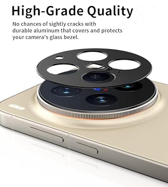 [2 Pack Camera Lens Protector Compatible with VIVO X300 Pro,VIVO X300 Pro Aluminum Alloy Camera Lens Protector,Metall Lens Protective Cover[Wear Resistant]-Black