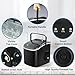 HealSmart Ice Maker for Countertop, 9 Ice Cubes Ready in 6 Mins, 26lbs Ice/24Hrs, with Self-Cleaning Feature, Ice Spoon and Basket, for Home, Kitchen, Camping, Party, Black