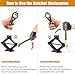 JSVSLTD Car Jack Kit 2 Ton (4,409 lbs) Portable Scissor Jack for Car, Tire Jack Changing Kit with Lug Wrench, Black