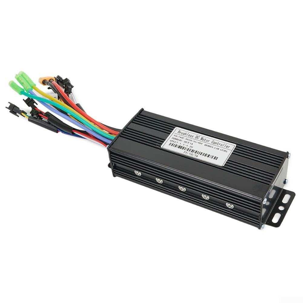 Photo 1 of Ebike Controller JN Sine Wave Brushless Motor Controller 24V/36V/48V 30A 750W/1000W 3 Mode Aluminum For Electric Bike Or Scooter Motors For UART No.2 Protocol With Or Without Hall Sensor Black
