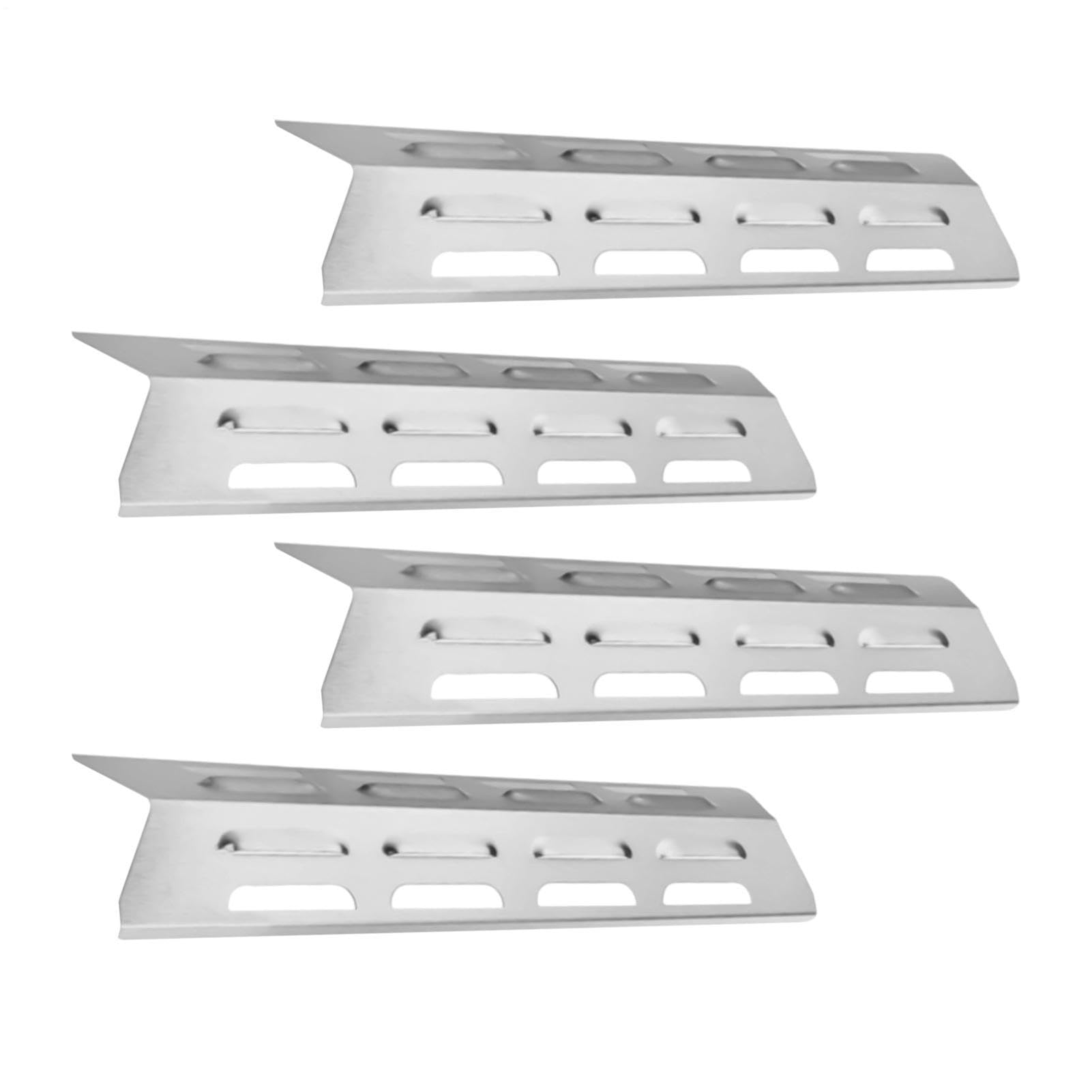 Piastre riscaldanti universali per grill, 4 pezzi, in acciaio | Piastre di protezione dal calore per interni ed esterni, cucina, cortile, casa, barbecue, picnic, cucina e campeggio