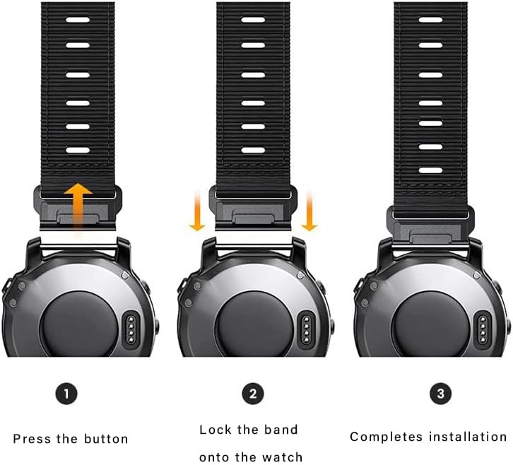 Miniatura 9 de Correa de reloj militar de nailon para Garmin Fenix 7X  Fenix 6X  Fenix 5X  Enduro 2, correa deportiva de nailon resistente ajustable con cierre de