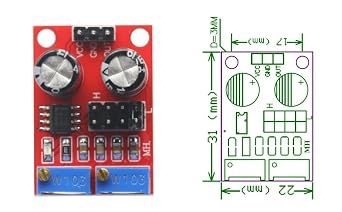 5Pcs NE555 Pulse Frequency,Pulse Generator, Duty Cycle Adjustable Module,Square/Rectangular Wave Signal Generator,Stepping Motor Driver