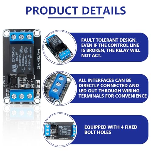 Innfeeltech 6pcs DC 24V Relaismodul 1 Kanal Relais mit Optokoppler High oder Low Level Trigger Erweiterungsplatine
