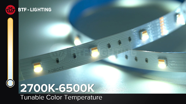 BTF-LIGHTING RGBCCT 5050SMD 5M 60LEDs/m 300LEDs RGB Warm wit Koel wit LED- strips DC12V Ip30 Niet waterdicht Zwarte PCB 5 kleuren in 1 LED voor kamer- en huisdecoratie (alleen LED-strip