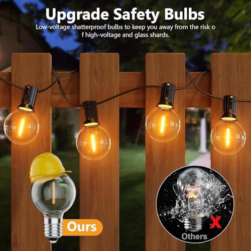 LED Lichterkette Außen 30M G40 LED mit Fernbedienung Outdoor Lichterketten – Ansicht 3