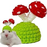 Oncpcare ハムスターの帽子 きのこの帽子 可愛い クリスマス帽子 ハロウィンの帽子 面白い帽子 手織り帽...