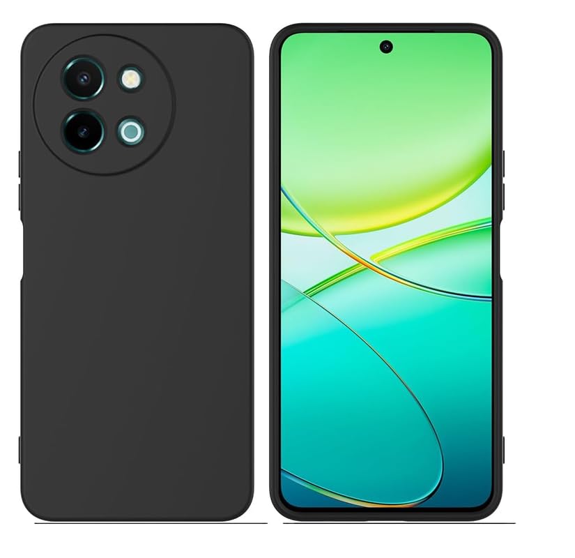 Lustree Back Cover Silicon Flexible Shockproof Anti Scratch Back Cover for vivo Y58 5G|Y38 5G - Black (B0D8JD2FR7) Amazon Price History, Amazon Price Tracker
