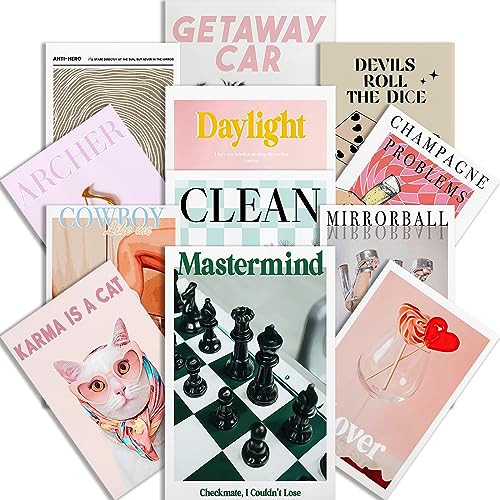 TUBALU Vintage Taylor Album Cover Posters, Set of 12 (8 x 12 inch) Unframed Music Wall Art for Bedroom, Living Room, Office Decor