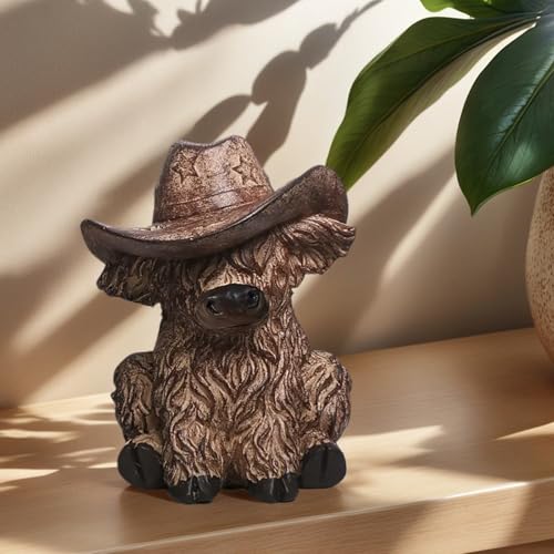 Statue de vache des Highlands originale : cadeau idéal de décoration pour collectionneur