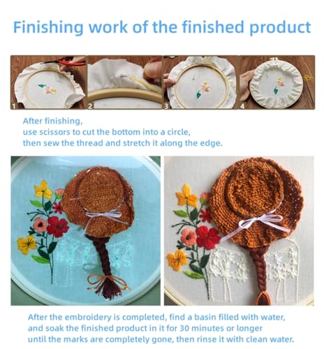 N.LANSHAN Stickerei Set Anfänger Stick-Starter-Set „Hund Auf Dem Sofa“,Sonnenblumen-Nadel-Set Für Erwachsene,Starterset Mit Ausführlicher Anleitung,Fäden,Rahmen,Nadeln,Schere,Stoff 30x30cm