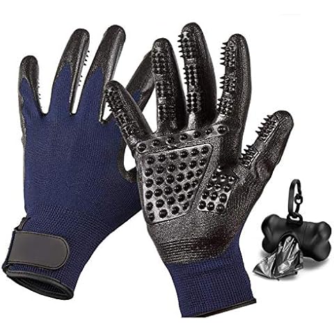 Handschuh Enthaarungshandschuhe für Hunde Katzen, Haustierpflege Fellwechselpflege Putzhandschuhe Pet Bürste Grooming Gloves Pet Massagege 2PCS Cover