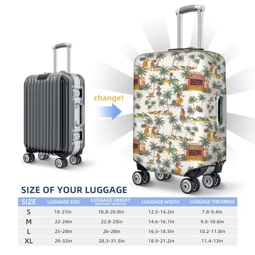 Travel Luggage Cover - Hawaiian Style No.1046 Washable Suitcase Covers Protector Fits 18-32 Inch Luggage4