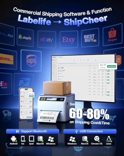 Phomemo Bluetooth Shipping Label Printer 4x6 with Scale - image 9