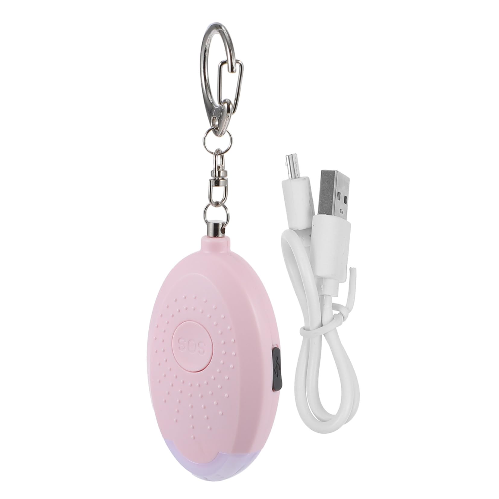 Personal Alarm Keychain Emergency Alarm Personal Safety Alarm Keychain Alarm Safety Alarm for Women Personal Security Alarm Emergency Safety Alarm Plastic Pink OSOLADY