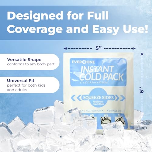 Instant Cold Pack | Disposable Ice Packs – Cold Therapy for Injuries, Swelling, Inflammation, Muscle Strains – Ideal for First Aid Kits – 5x6 Inches, 50 Count - Image 4