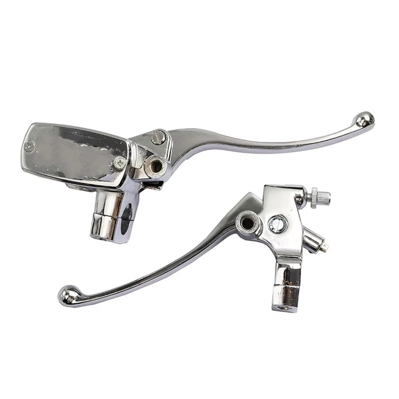 KOEHXJ Brake Clutch Levers Universal Motorcycle Chrome 25MM Brake Clutch Lever Master Cylinder Reservoir for Steed 400 600 for Shadow 1100 for Magna 250 750