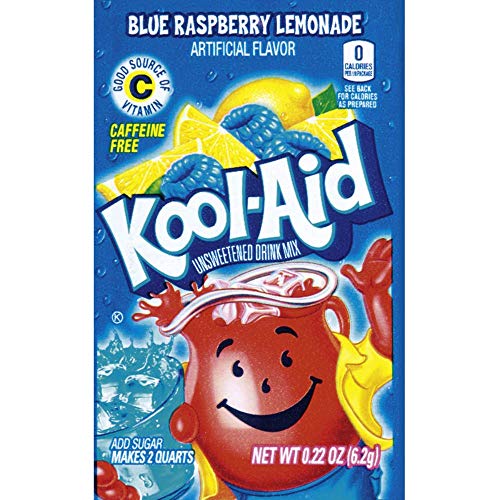 Kool Aid Blue Raspberry Lemonade Unsweetened Drink Mix 6.2g Sachet