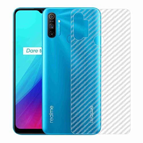 Image of Compatible with Oppo Realme C3 Pro Back Screen Protective Film Carbon Fiber Skin Transparent Screen Guard Sticker