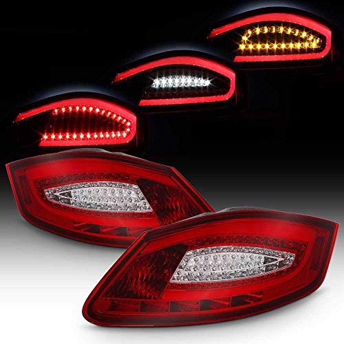 ACANII - For 2005-2008 Porsche Boxster 987 06-08 Cayman Red [LED Tube] Tail Lights Lamps Pair