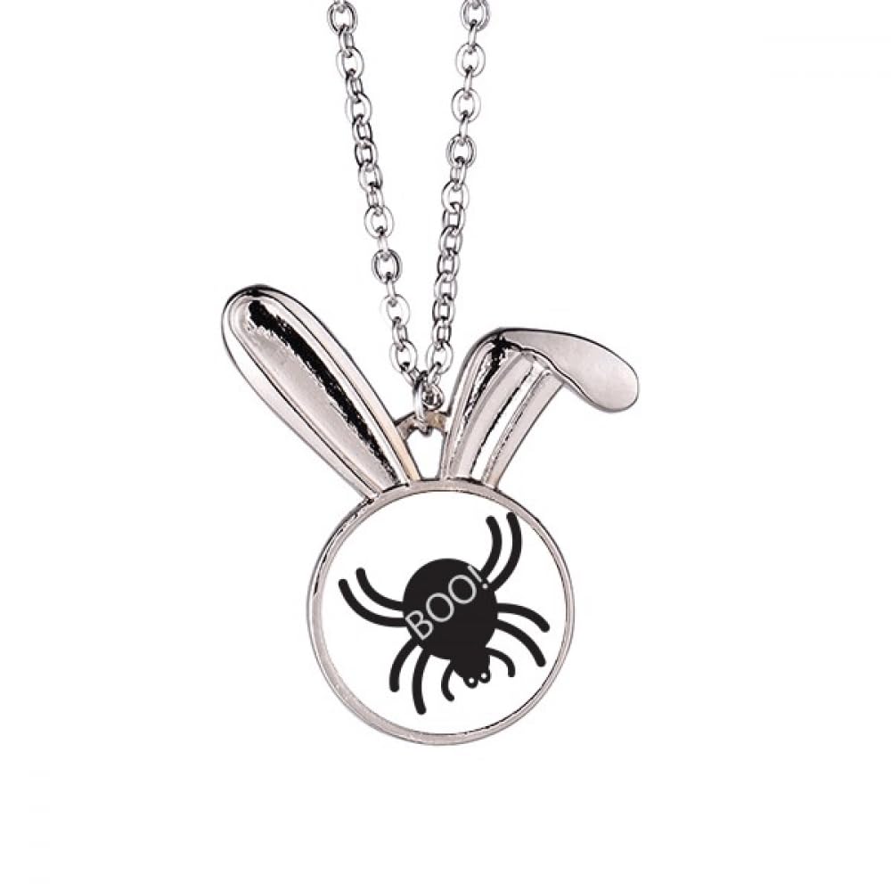 Collier lapin araignée noire Halloween pour soirée déguisée - 5