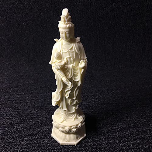Zunibo Amitabha Buddha Statue,White Buddha Statue,Set Of 3 Kuanyin-Amitabha-Ksitigarbha Buddha Statue|Home Office Decor Sculpture Figurines(Ivory Fruit) #TOP3