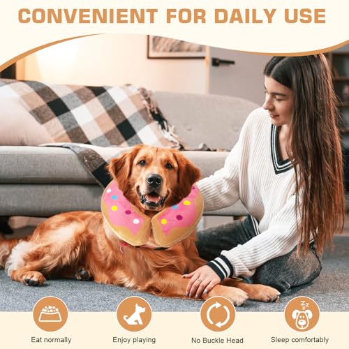 HMCEY Aufblasbare Halskrause Hund,Schutzkragen Hund,Hundekragen Leckschutz,Einstellbarer Halskrause Katze Weich,Katzenkragen,Kragen für Hunds Nach Op,Wiederherstellung Halsband für Genesung Nach
