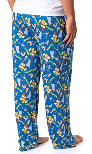 INTIMO DreamWorks Shrek Mens' Characters Donkey Fiona Gingerbread Man Pinocchio Sleep Pajama Pants4