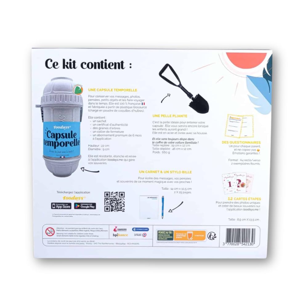 Kit capsule temporelle naissance pour conserver les souvenirs – Cadeau bébé