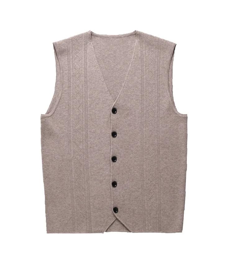 Men V-Neck Sweaters Vest Men Casual Knitted Cardigan Pullover Button Down Knitted Sleeveless Sweater2
