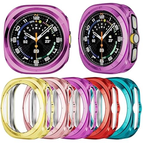 Wugongyan 5 Pack Case for Samsung Galaxy Watch 7 Ultra 47mm Case Scratch Resistant Flexible TPU Cover Protective Bumper for Galaxy Watch Ultra 47mm Smartwatch Accessories（Dazzling colour） Cover