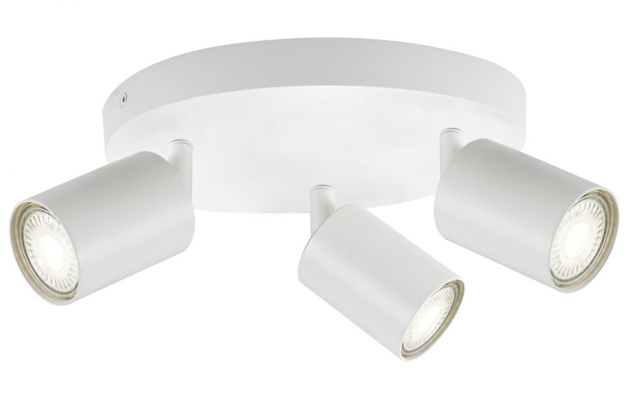 Integral Matt White Ildia024 Siena 3 Spot Plate Light, Gu10