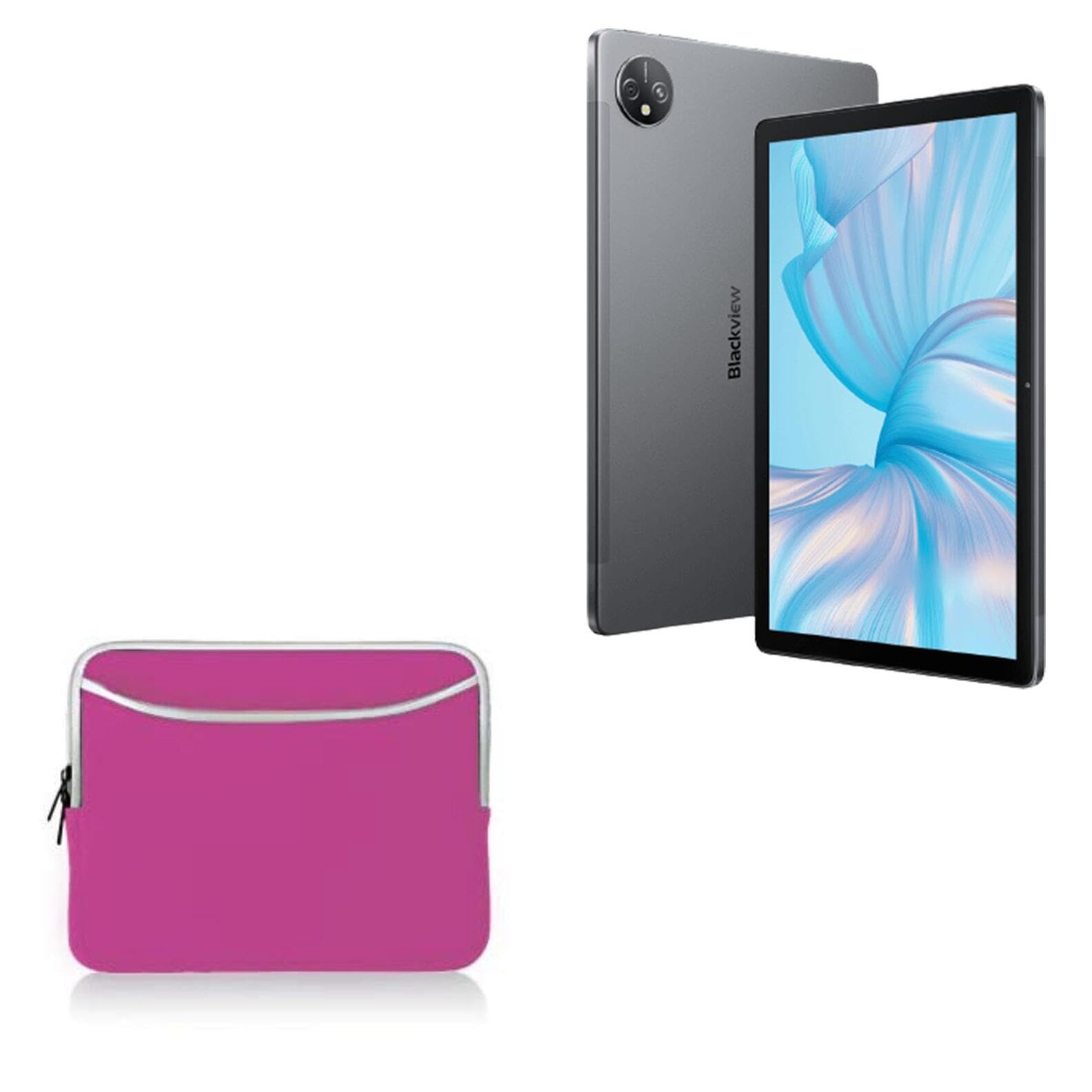 BoxWave Case Compatible with Blackview Tab 80 - SoftSuit with Pocket, Soft Pouch Neoprene Cover Sleeve Zipper Pocket - Flamingo Pink