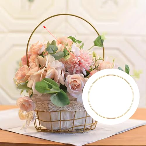 Image of 10 Pcs Metal Floral Hoops, Wreath Macrame Hoop Rings, Metal O Rings | Light Gold, 6Inch, Dream Catcher Rings, Wire Wreath Frame Floral Hoop Rings, for Wedding Wreath Decor DIY Wall Hanging Crafts