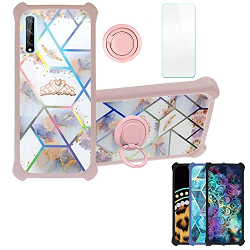Aroepurt Funda para Huawei P Smart PSMART S Funda Compatible con Huawei P Smart PSMART S Case Carcasa [con 9H Dureza HD Protector Pantalla] PC + Silicona Soporte IMDF-HG