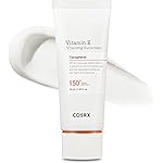 COSRX Vitamin E Vitalizing Face Sunscreen SPF 50, 1.69 fl oz, SPF Moisturizer, Lightweight under Makeup, Summer Travel Essentials, Korean Skin Care, Korean Sunscreen for Face, Stocking Stuffers