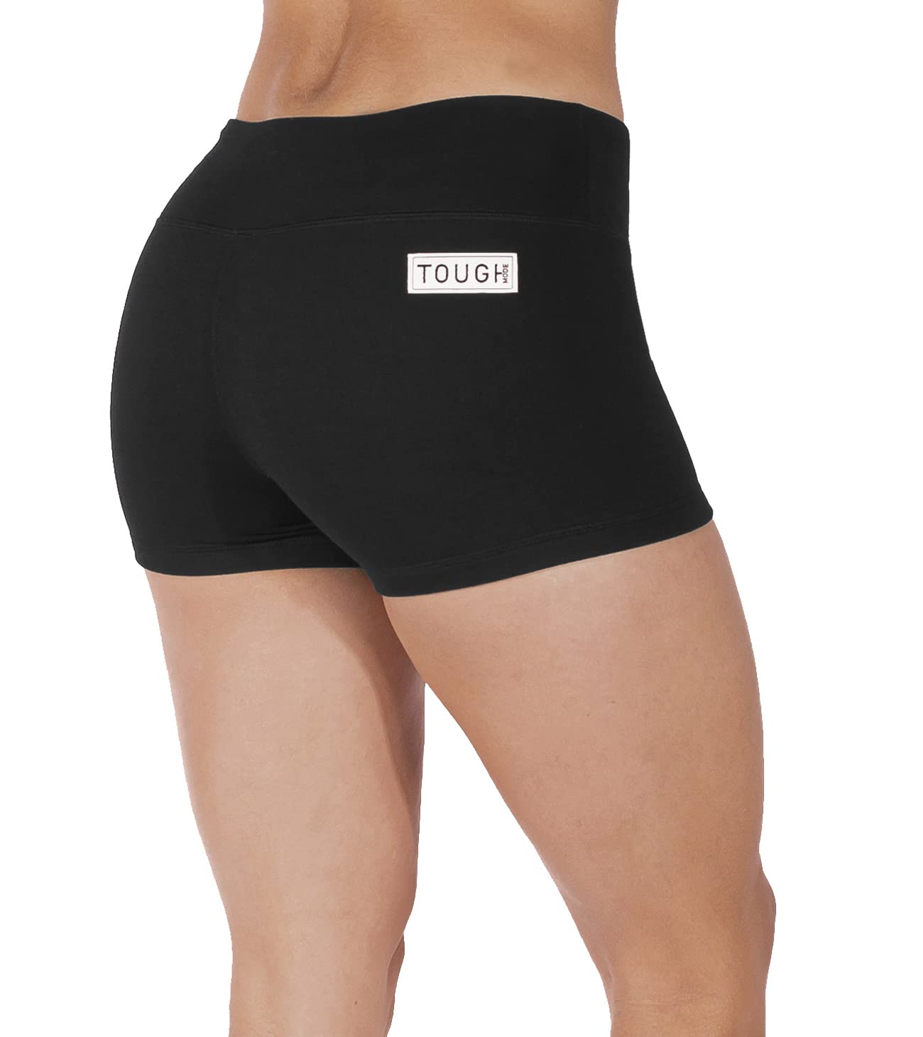 Tough Mode Women's Mid Rise 3"/ 5" Athletic Running Workout Shorts Active Yoga Volleyball WOD Compression Short Booty
