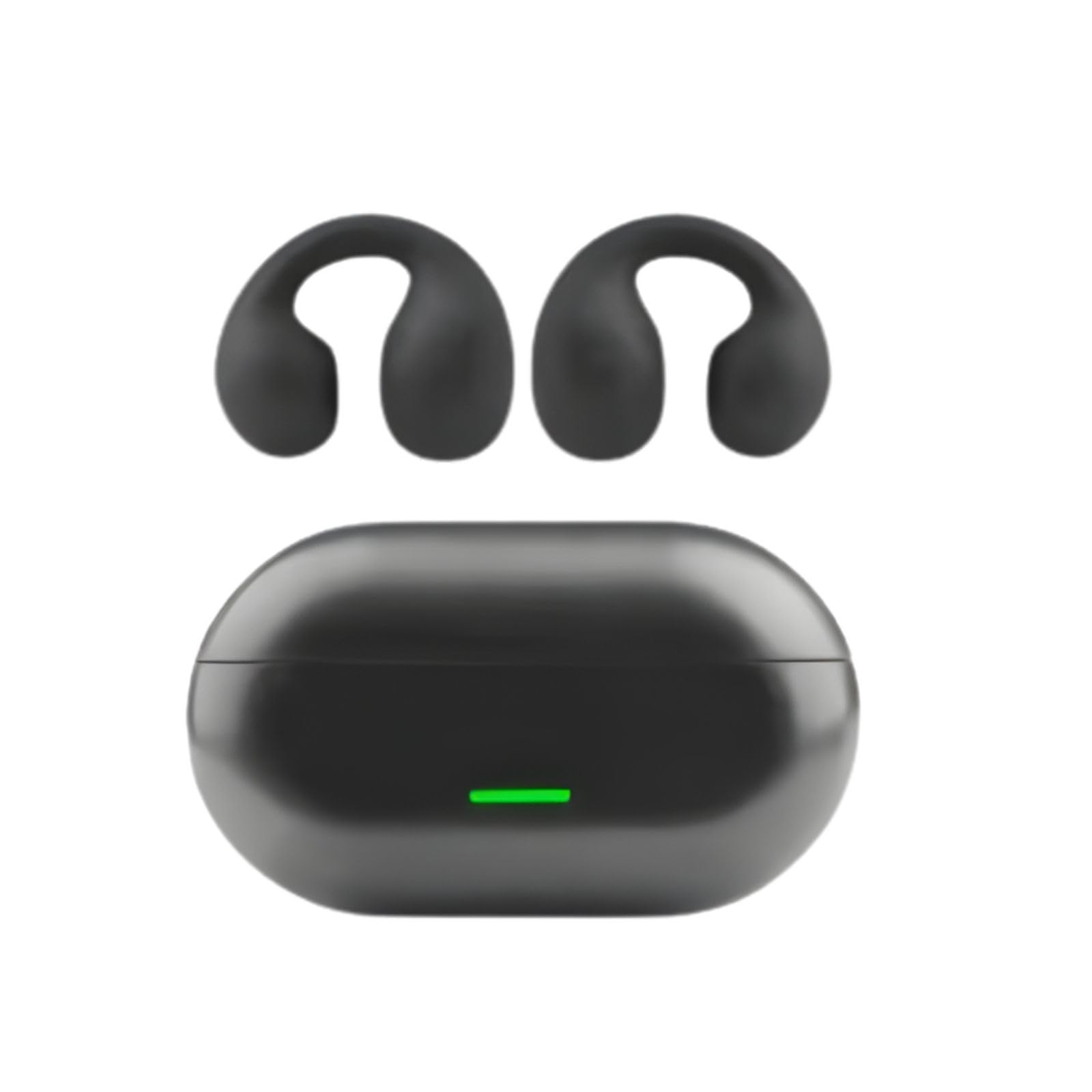 Ear Clip Bone Conduction Headphones Open Ear Wireless Earbuds with Intelligent Recognition and Noise Reduction for Adults Sports Hiking and Traveling-VX_2086