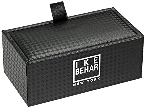 Mancuernillas para hombre Ike Behar rayas negras de ónix miniatura 3