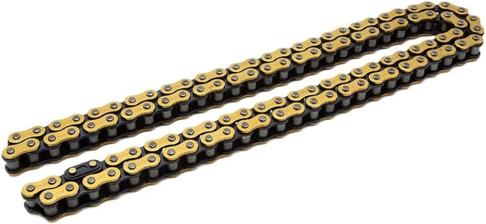 Motorcycle Chain 428H 50 110 125 140cc 110 Links Compatible With PIT Bike PITBIKE(blue)