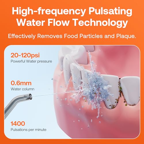 Bitvae C5 Water Dental Flosser for Teeth, Cordless Water Teeth Cleaner Picks, 3 Modes 5 Intensities, IPX7 Waterproof Water Flosser, 6 Tips Rechargeable Water Dental Picks for Cleaning - Black 6 Bitvae C5 Water Dental Flosser for Teeth, Cordless Water Teeth Cleaner Picks, 3 Modes 5 Intensities, IPX7 Waterproof Water Flosser, 6 Tips Rechargeable Water Dental Picks for Cleaning - Black - Image 4