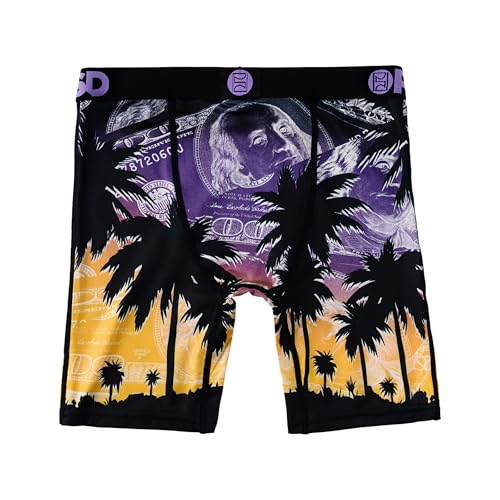 Image of PSD Youth Boy's Underwear - Benji Sunrise Youth Boxer Briefs with Fun Print Designs - Comfortable Boxers for Boys, Small